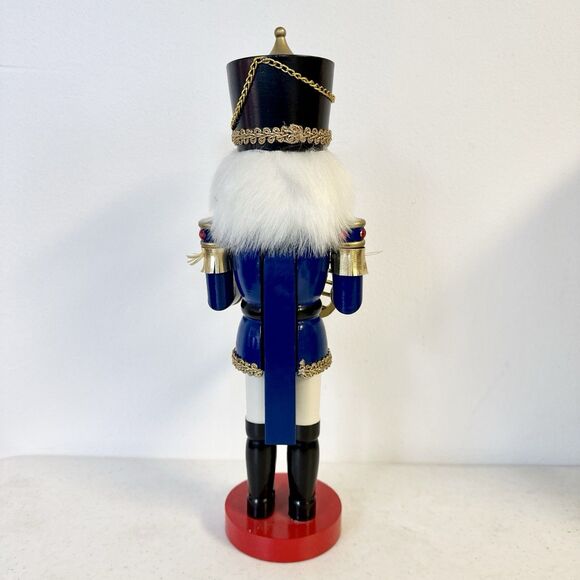 New Kurt Adler Wooden Nutcracker With Harp Christmas 13.5 Inch Hand Crafted - Picture 5 of 10
